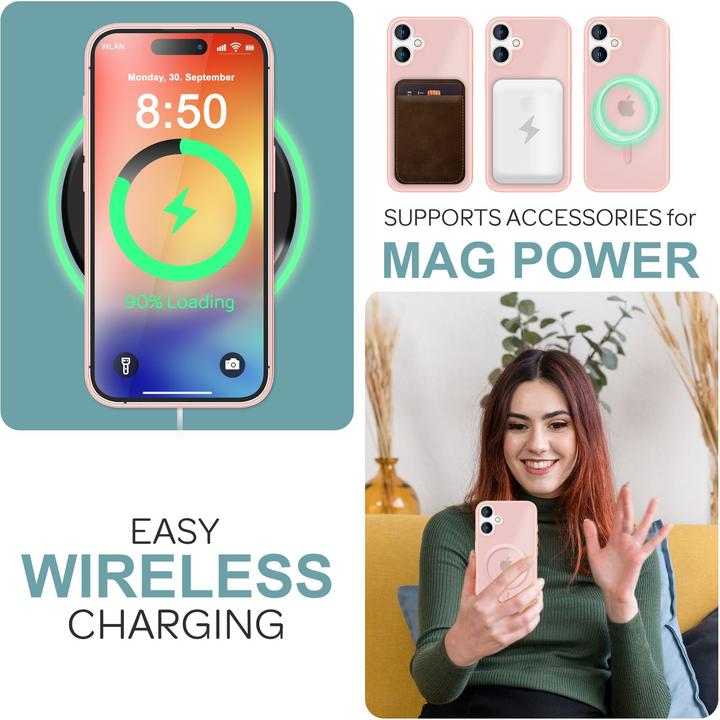 Actual product image Nalia Matte hybrid case with MagSafe function (Apple iPhone 16)