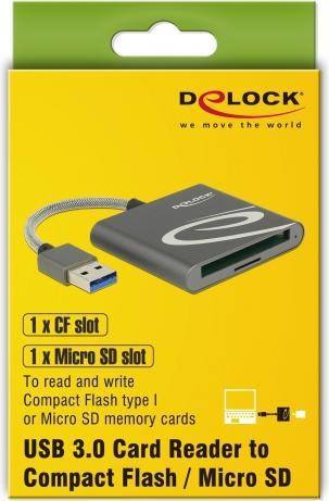 Actual product image Delock USB 3.0 Card Reader CF and MicroSD (USB 3.0)