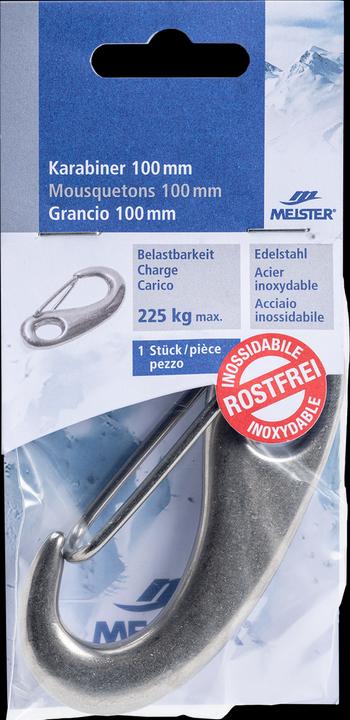 Image du produit Meister Mousqueton acier inoxydable 100x45 mm