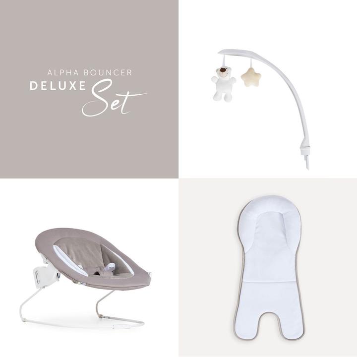 Actual product image Hauck Hochstühle Alpha Plus Black 4-tlg. Newborn Set Deluxe (Highchair)
