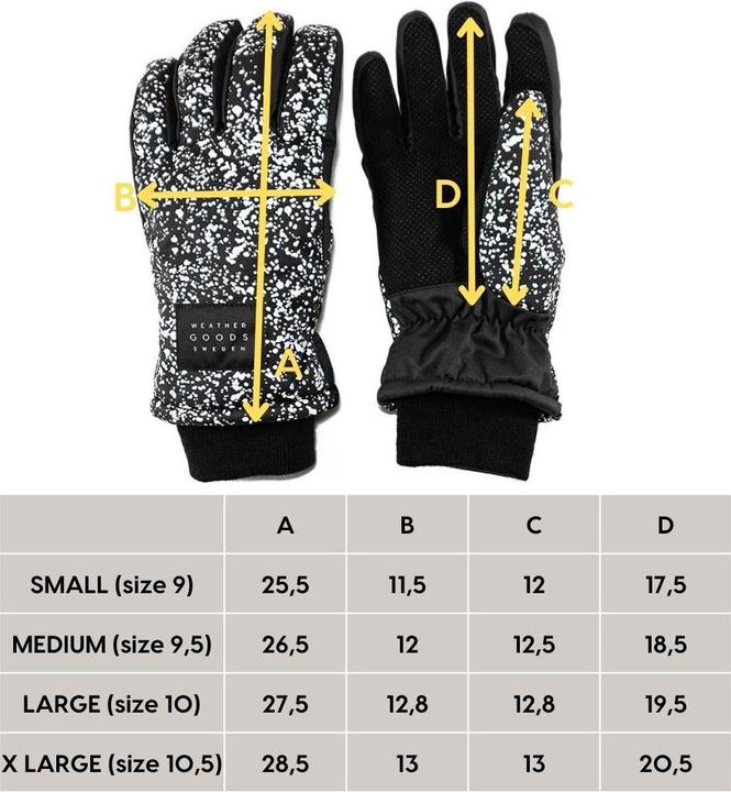 Produktbild Weathergoods LUNA Reflektierende Fingerhandschuhe Splatter M (M)