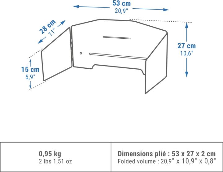 Actual product image Quechua windshield 334367