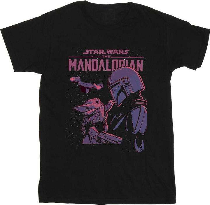 Actual product image Star Wars Mens The Mandalorian Hello Friend T-Shirt (L)