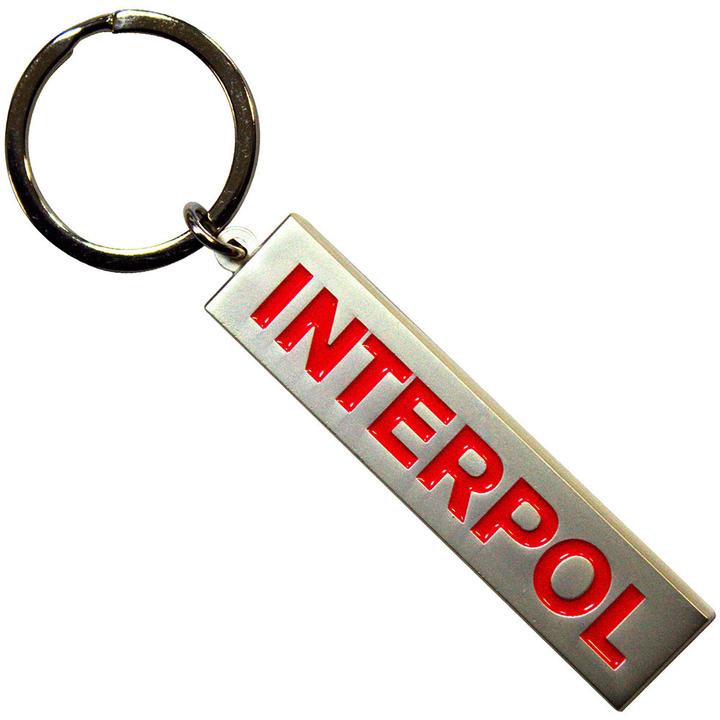 Interpol Text Logo Schlüsselanhänger