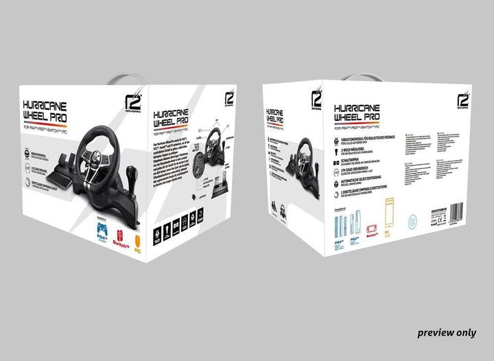 Image du produit ready2gaming Hurricane Wheel Pro (PS4/PS3/PC/Switch) (PC, PS3, PS4, Switch)