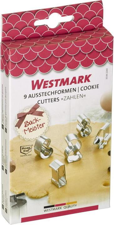 Actual product image Westmark Numbers cookie cutter set 9 pcs