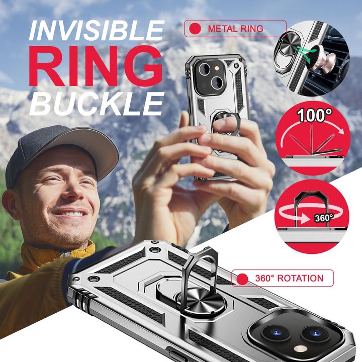 Produktbild Nalia Stossfeste Military-Style Ring Hülle (Apple iPhone 14 Plus)
