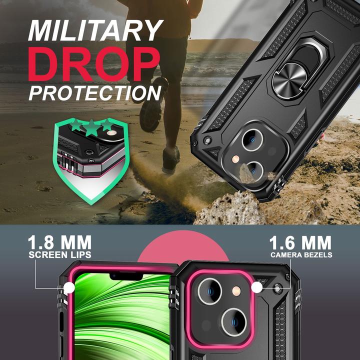 Produktbild Nalia Stossfeste Military-Style Ring Hülle (Apple iPhone 14 Plus)