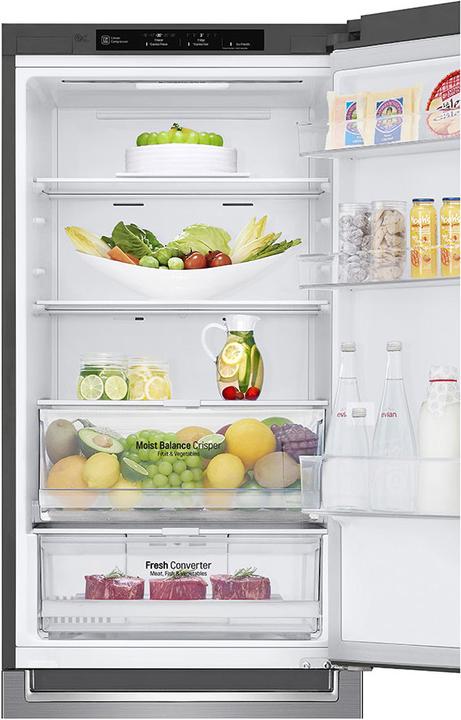 Actual product image LG GBB61PZGFN Front: Steel, height 186 cm (341 l)