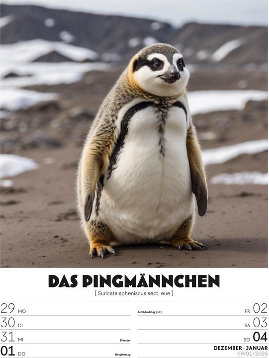 Actual product image Verrücktes Tierleben - Wochenplaner mit KI-Bildern Kalender 2026 (25 x 33 cm, German)