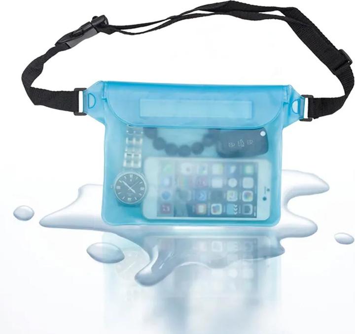 Techsuit - Waterproof Pouch - Universal Silicone Big Bag for Accessories - Blue