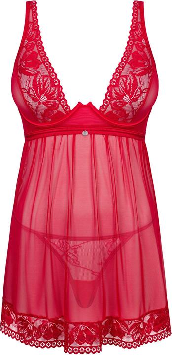 Actual product image Obsessive Lacelove Babydoll & Thong Red Xl/Xxl (L, XL)