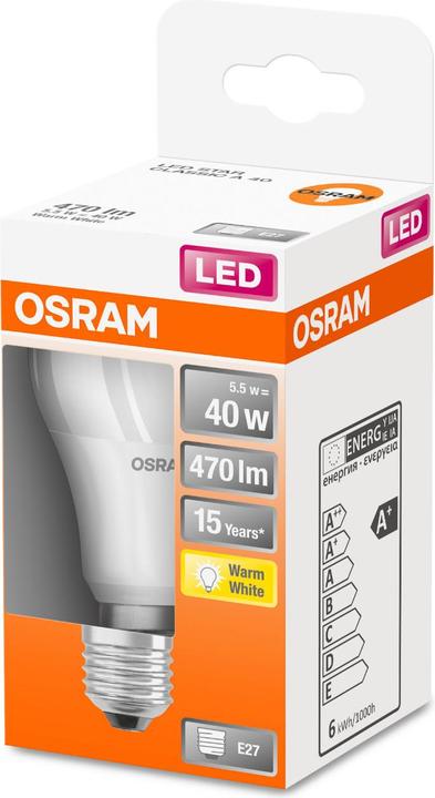 Actual product image Osram Star Classic P (E27, 5.50 W, 470 lm, 1 x, F)