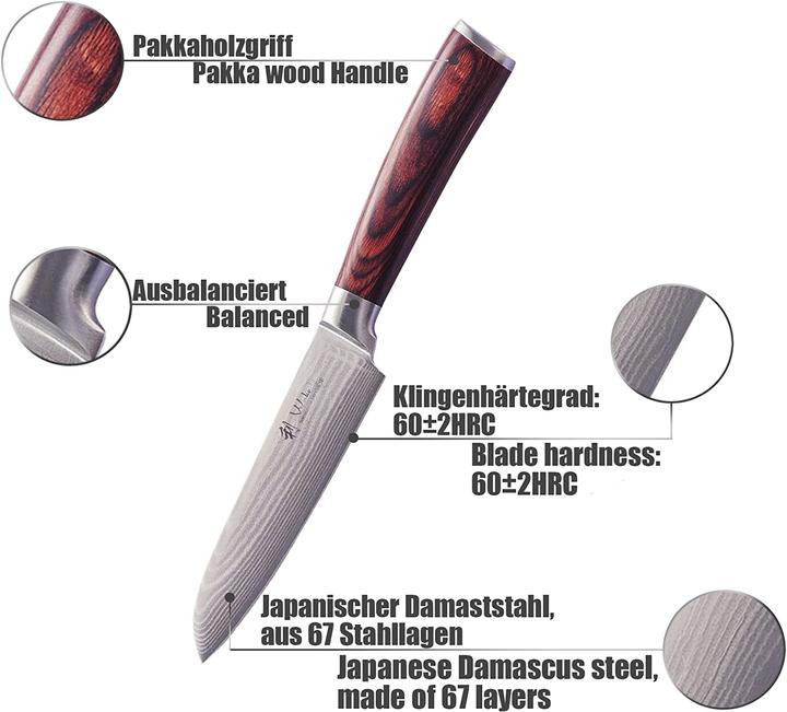 Image du produit Wakoli Couteau damassé (12 cm)