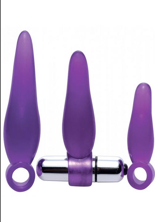 Actual product image Shots Fanny Fiddlers 3 Piece Finger Rimmer Set + Vibrating Bullet