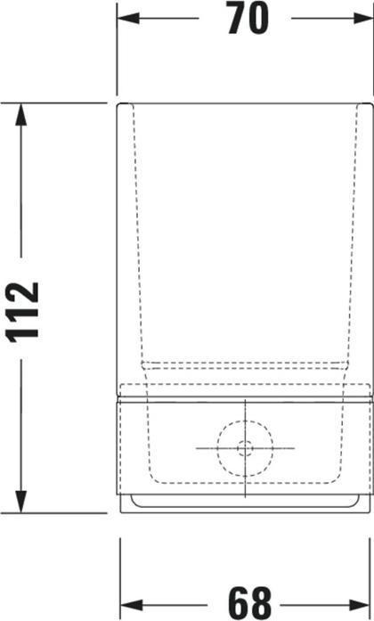 Actual product image Duravit Glass holder KARREE glass matt chrome