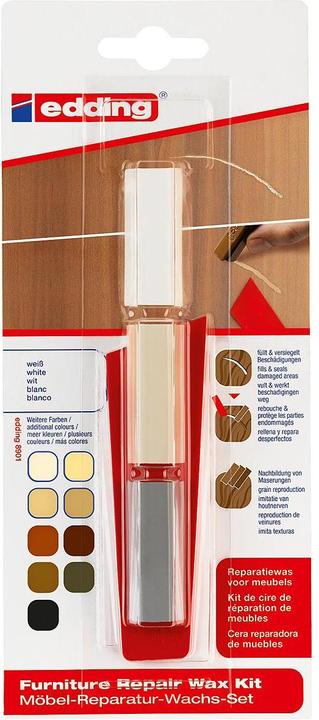 Actual product image Edding Furniture Repair Wax Set (White, 1 x)