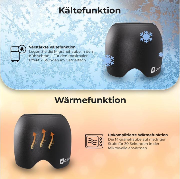 Actual product image Quick Aid Headache and migraine cap (self-cooling) with 360-degree cooling and heating function (1 x, 1053 ml, 592 g)