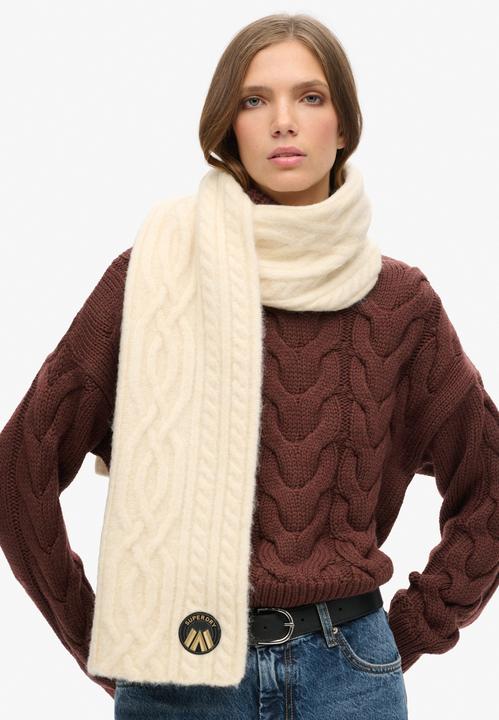 Actual product image Superdry 's knitted scarf cable luxe