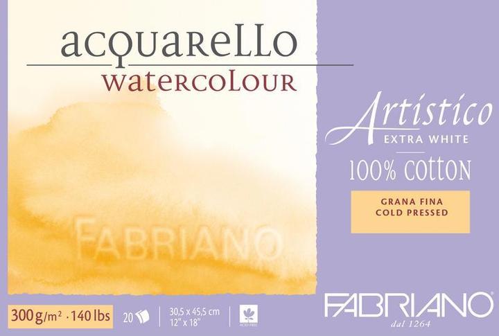 Immagine prodotto Fabriano Tampone per acquerello Artistico Extra Bianco (30,5 x 45,5 cm, Copertina rigida)