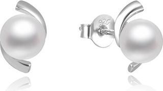 Beneto Elegant silver pearl earrings AGUP2668P (L)