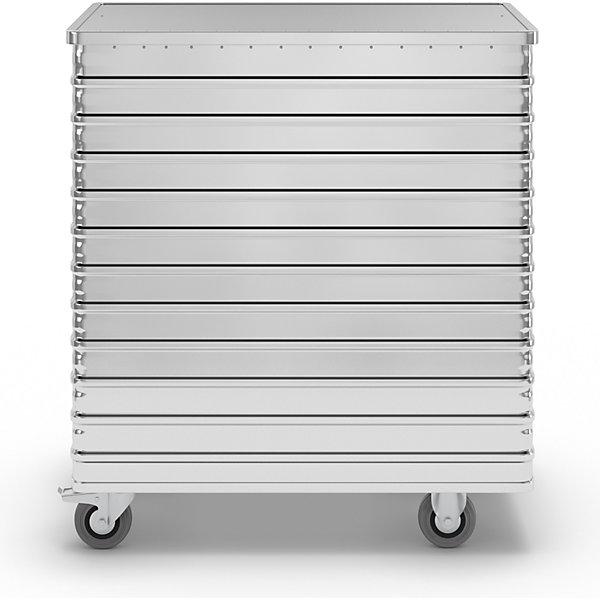 Actual product image Gmöhling Aluminium box trolley, fold-down side panel (300 kg)