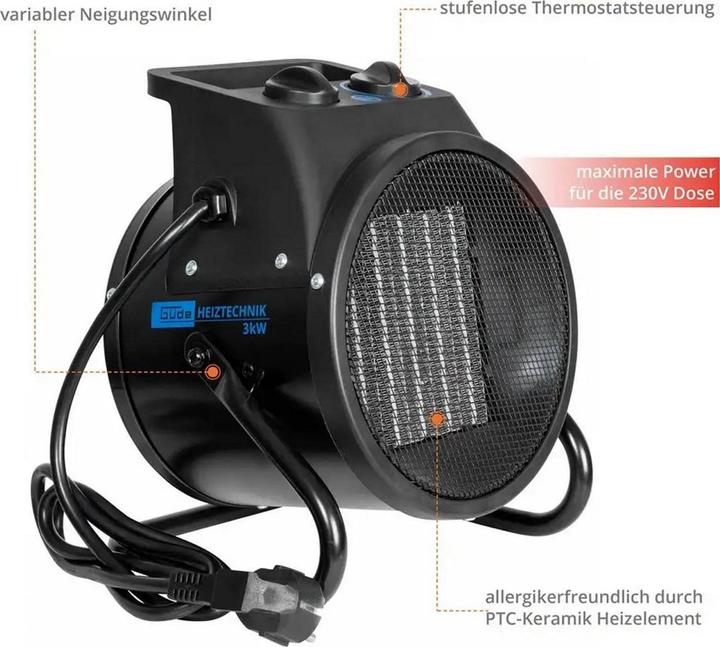 Produktbild Güde Elektroheizer GEH 3000 P (85137) (3000 W)