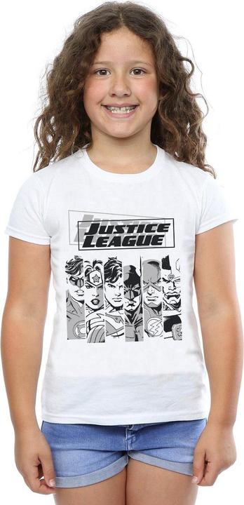 Image du produit - T-shirt JUSTICE LEAGUE STRIPES - Fille (140, 146)