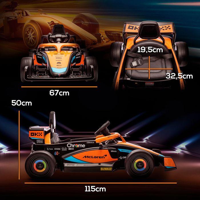 Produktbild Swisshandel24 McLaren Kinderauto, 2-Gang, 2 Motoren, Fernbedienung, MP3 USB, Federung, 3-5 Jahre, bis 30kg, Orange (12 V)