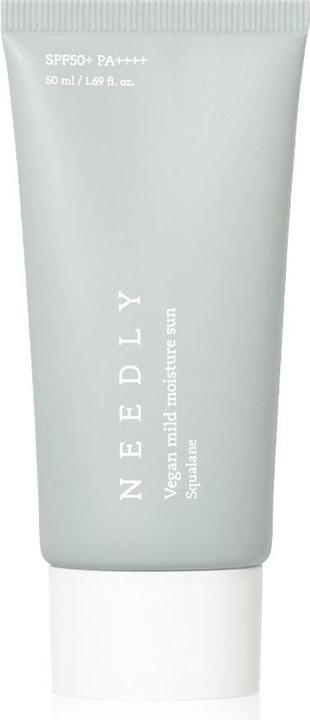 Actual product image Needly Vegan Mild Moisture Sun 50ml SPF50 PA Sunscreen for Sensitive Skin Lightweight Hydrating Sun Cream K (Suntan cream, SPF 50+, 50 ml)
