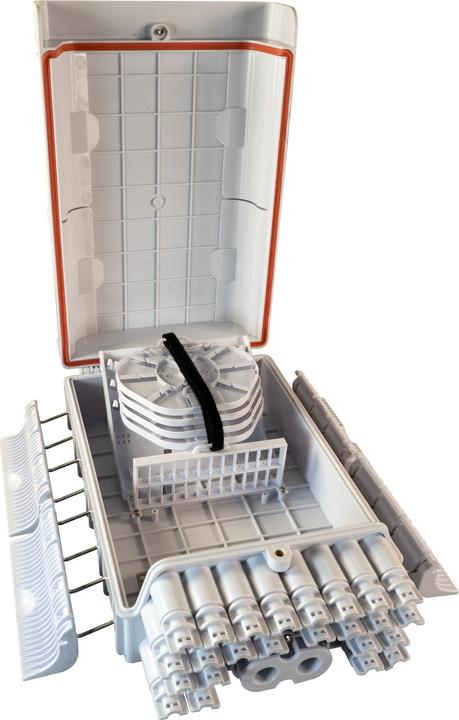 Actual product image EFB Elektronik FTTH IP65 connection box for 48 fibres, 24 couplers and fibre overlength adapter (Network cable)