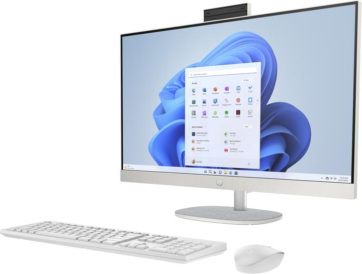 HP All-in-One 27-cr0001no (86F20EA) -tietokone, Win 11 (AMD Ryzen 5 7520U, 16 Go, 512 Go, AMD Radeon Graphics)