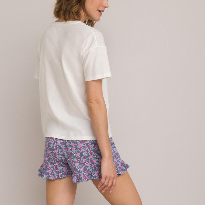 Image du produit La Redoute Collections Pyjama court en pur coton (40, 42)