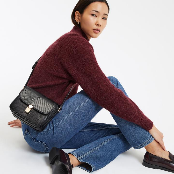Produktbild La Redoute Collections Handtasche mit Eidechsenprint