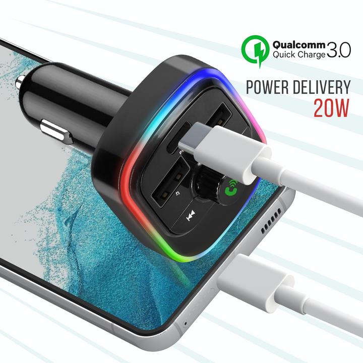Immagine prodotto Avizar Trasmettitore FM, porte USB QC 3.0 + USB-C 20W