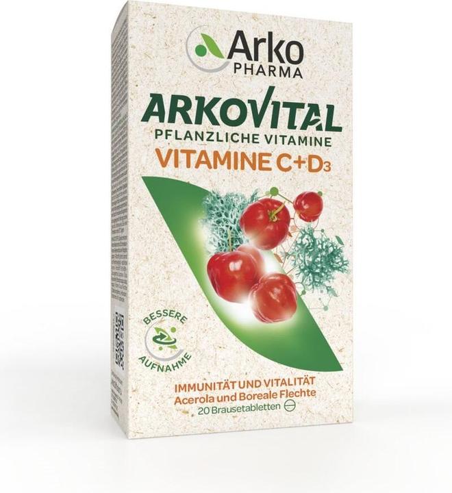 Arkopharma Vitamin C + D3 (20 Stück, Brausetablette, 114 g)
