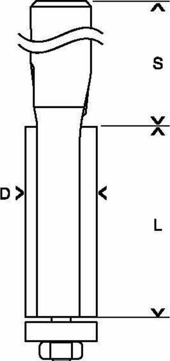 Produktbild Bosch Professional Zubehör Laminat-Bündigfräser, 8 mm, D1 12,7 mm, L 25,4 mm, G 68 mm
