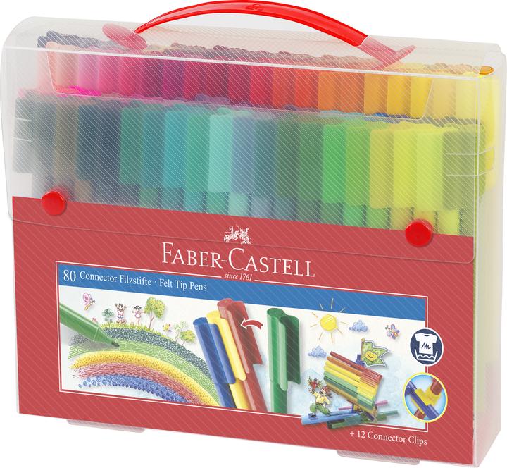 Image du produit Faber-Castell Connecteur pour stylo à pointe feutre (Multicolore, 80 x)