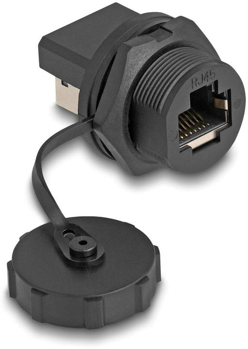 Image du produit Delock Connecteur RJ45 Cat.6A avec capuchon à encastrer IP67 étanche à la poussière et à l'eau (Raccord réseau)