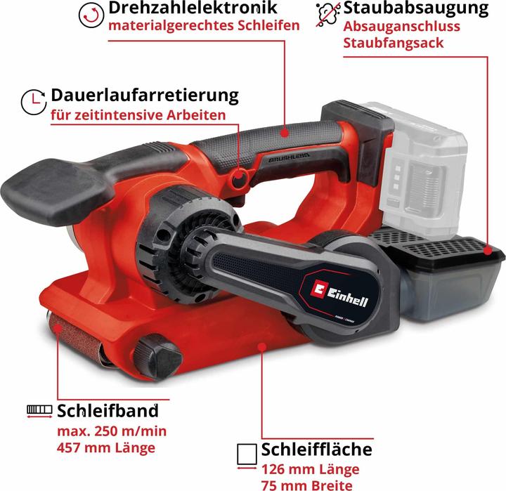 Produktbild Einhell TP-BS 18/457 Li BL - Solo (Bandschleifer)