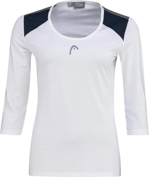 Head Club Tech 3/4 Shirt W weiss/dunkelblau (M)