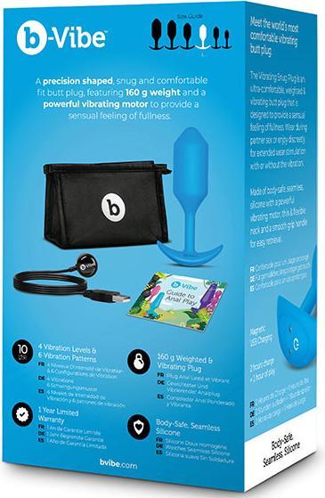 Actual product image B-Vibe Vibrating Snug Plug 3 (L) Blue