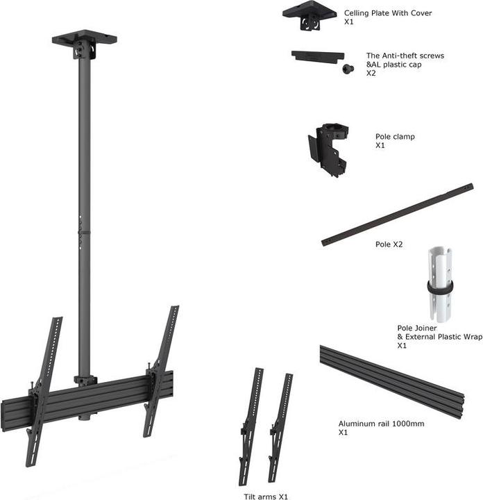 Actual product image Multibrackets M Ceiling Mount Pro MBC1UHD