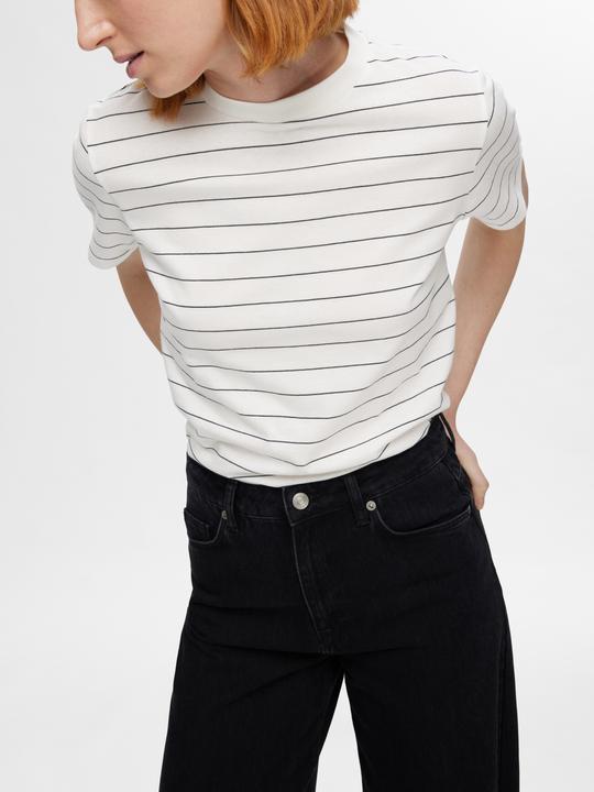 Produktbild Selected Femme Gestreiftes Baumwoll T-Shirt (M)