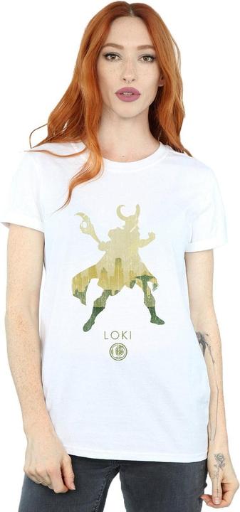 Actual product image Womens/Ladies Loki Silhouette Cotton Boyfriend T-Shirt (5XL)