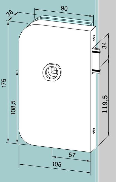 Image du produit Dormakaba Ser. Junior Office RZ gauche, Alu F157