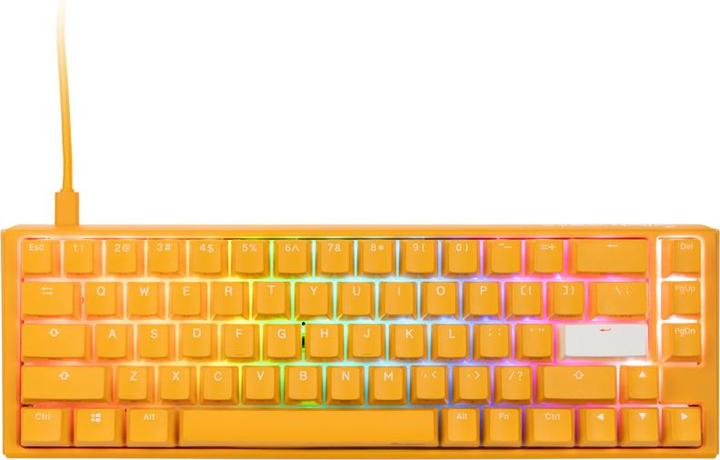 Actual product image Ducky One 3 Yellow SF Gaming Keyboard, RGB LED - MX-Red (US) (US, Cable)