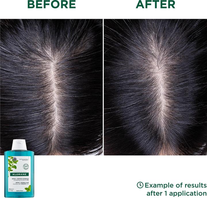 Produktbild Klorane Detox-Shampoo mit BIO-Wasserminze (200 ml, Flüssiges Shampoo)
