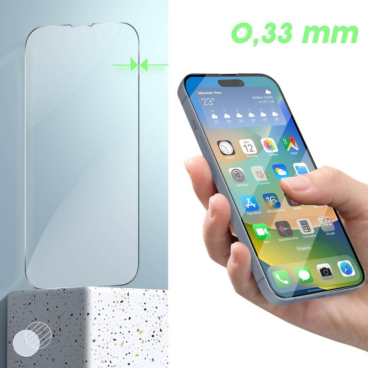 Produktbild Avizar 9H Härtegrad Glas-Displayschutzfolie (1 Stück, Apple iPhone 14 Pro)