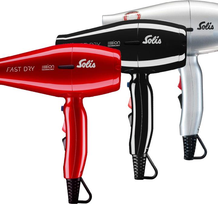 Actual product image Solis Fast Dry 360º ionic black professional hairdryer with 360° rotating cable (381)